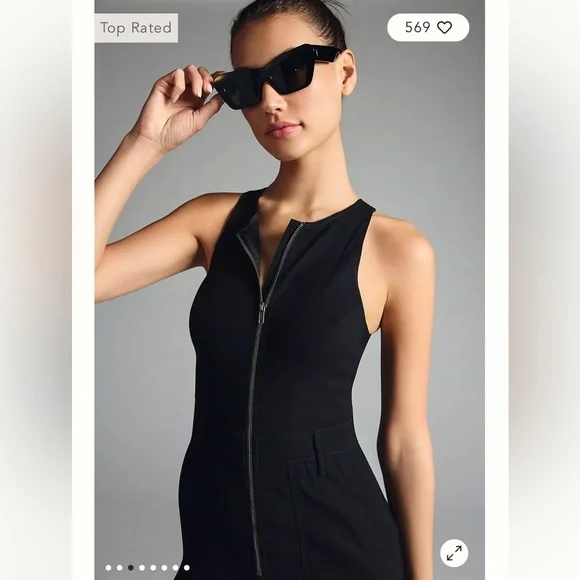 Anthropologie THE NAOMI WORKWEAR JUMPSUIT BY MAEVE size 8 tall. - Picture 3 of 16